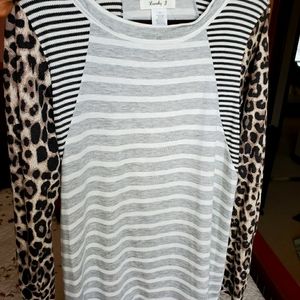 Animal print long sleeve.